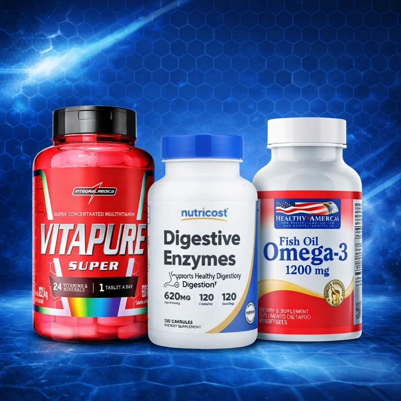 Combo Vitamina + Omega + Enzimas Digestivas