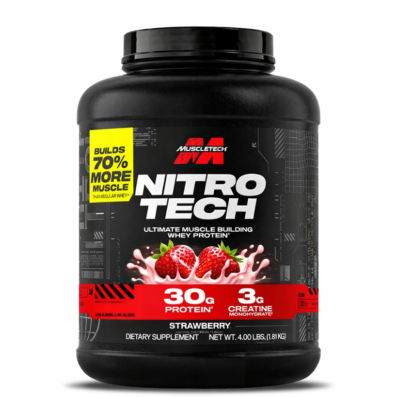 Nitro Tech Whey Protein 4Lb Strawberry