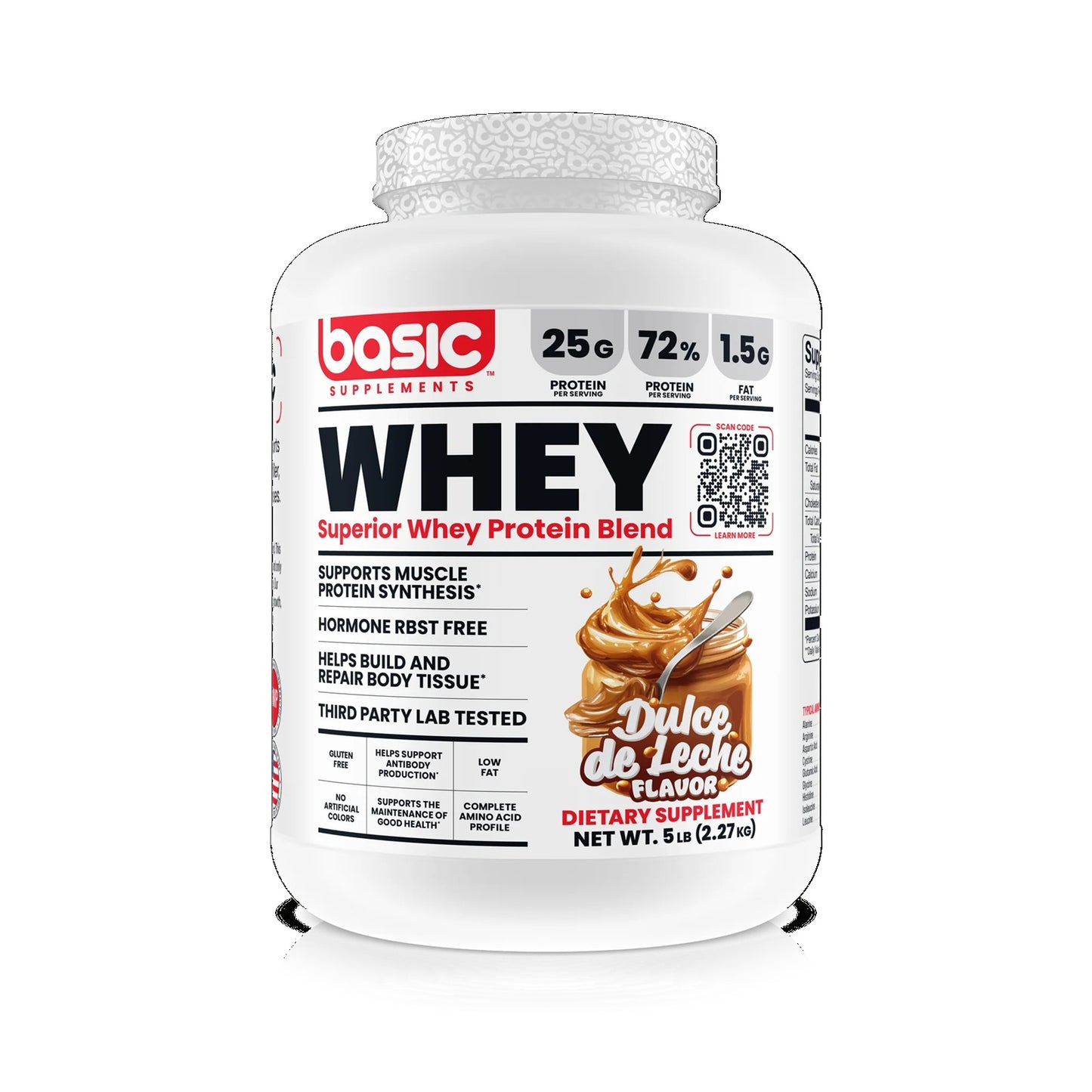 Basic Whey Dulce De Leche 5Lb