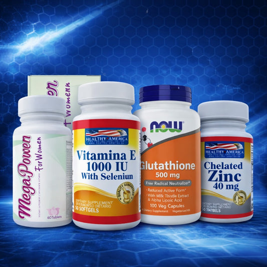 Combo Multivitaminico + Gluthatione + Vitamina E + Zinc