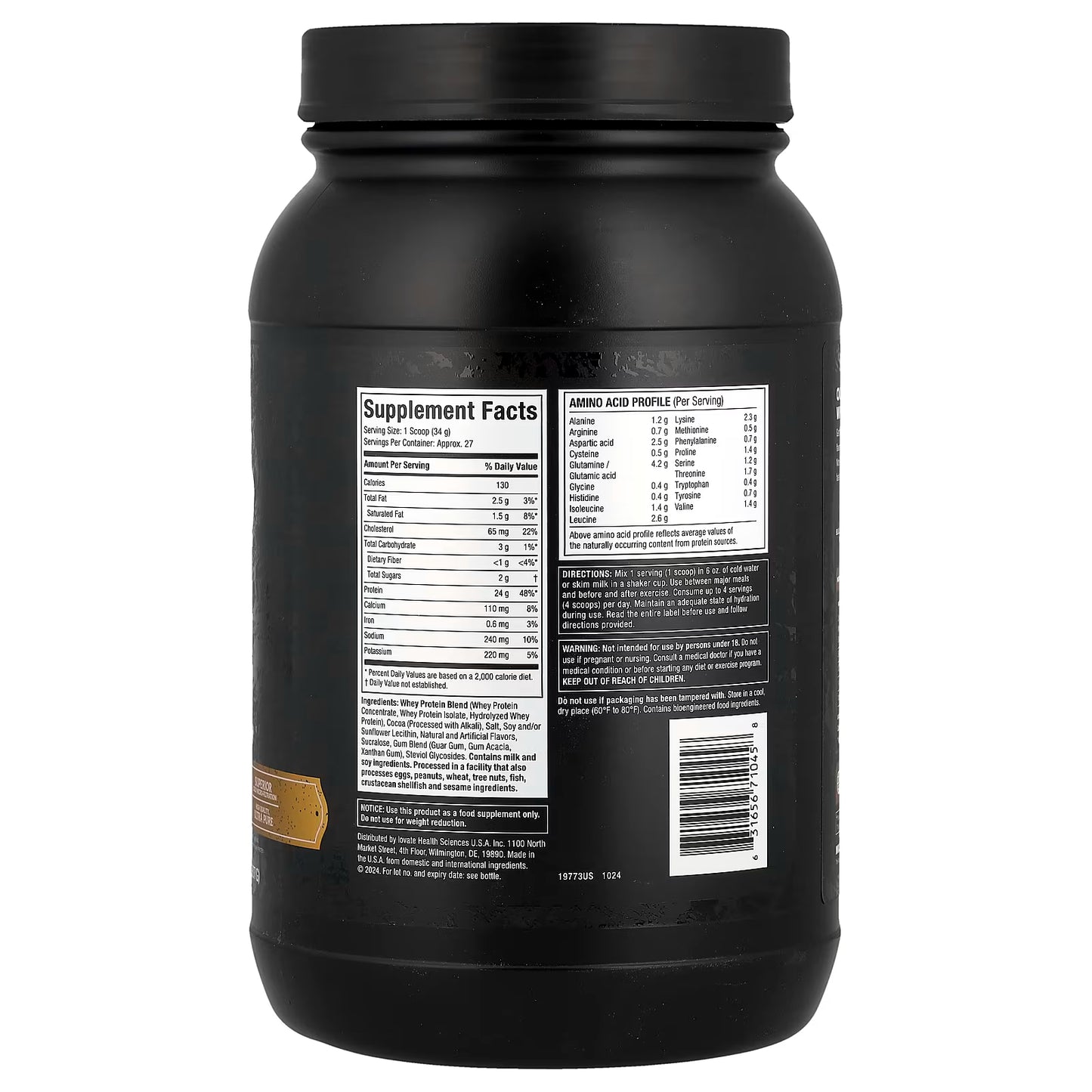 Nitro Tech 100% Whey Gold 2Lb Double rich chocolate
