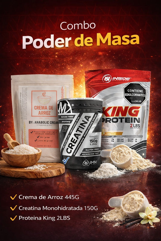 Combo Proteina + Creatina + Crema de Arroz