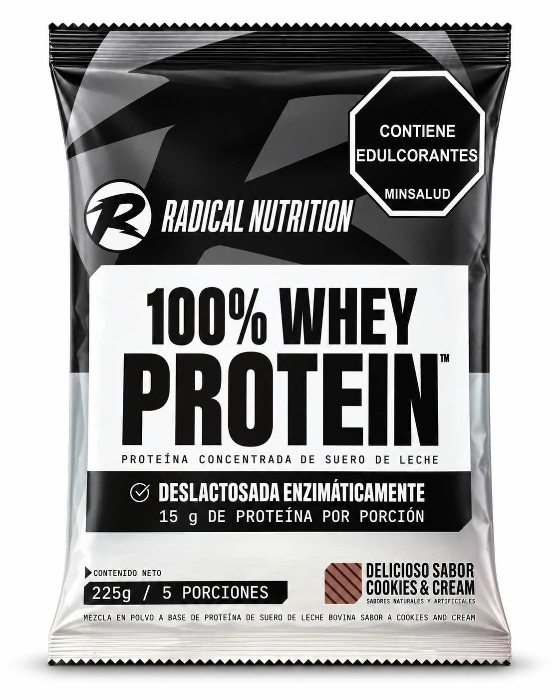 Whey Protein 100% Radical Nutrition 5 Servicios