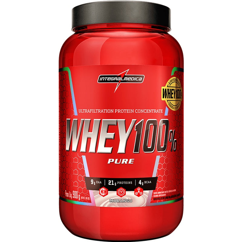 Whey 100% Pure Morango 2Lb