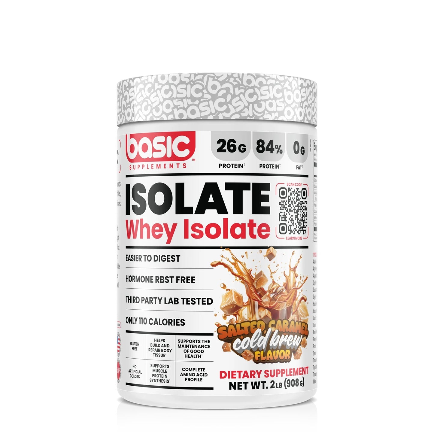 Whey Isolate Basic Salted Caramel Cold Brew 2Lb