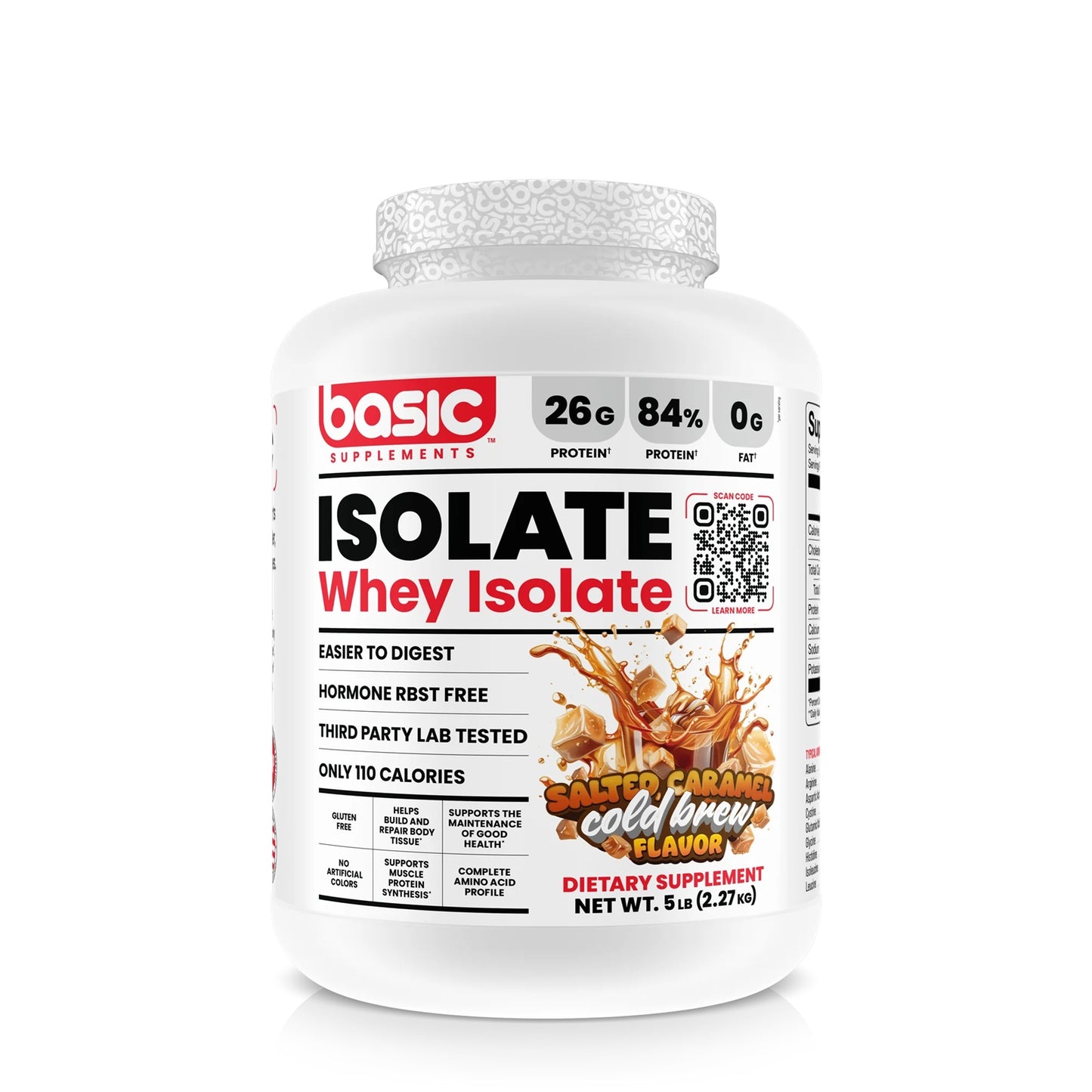Whey Isolate Basic Salted Caramel Cold Brew 5Lb