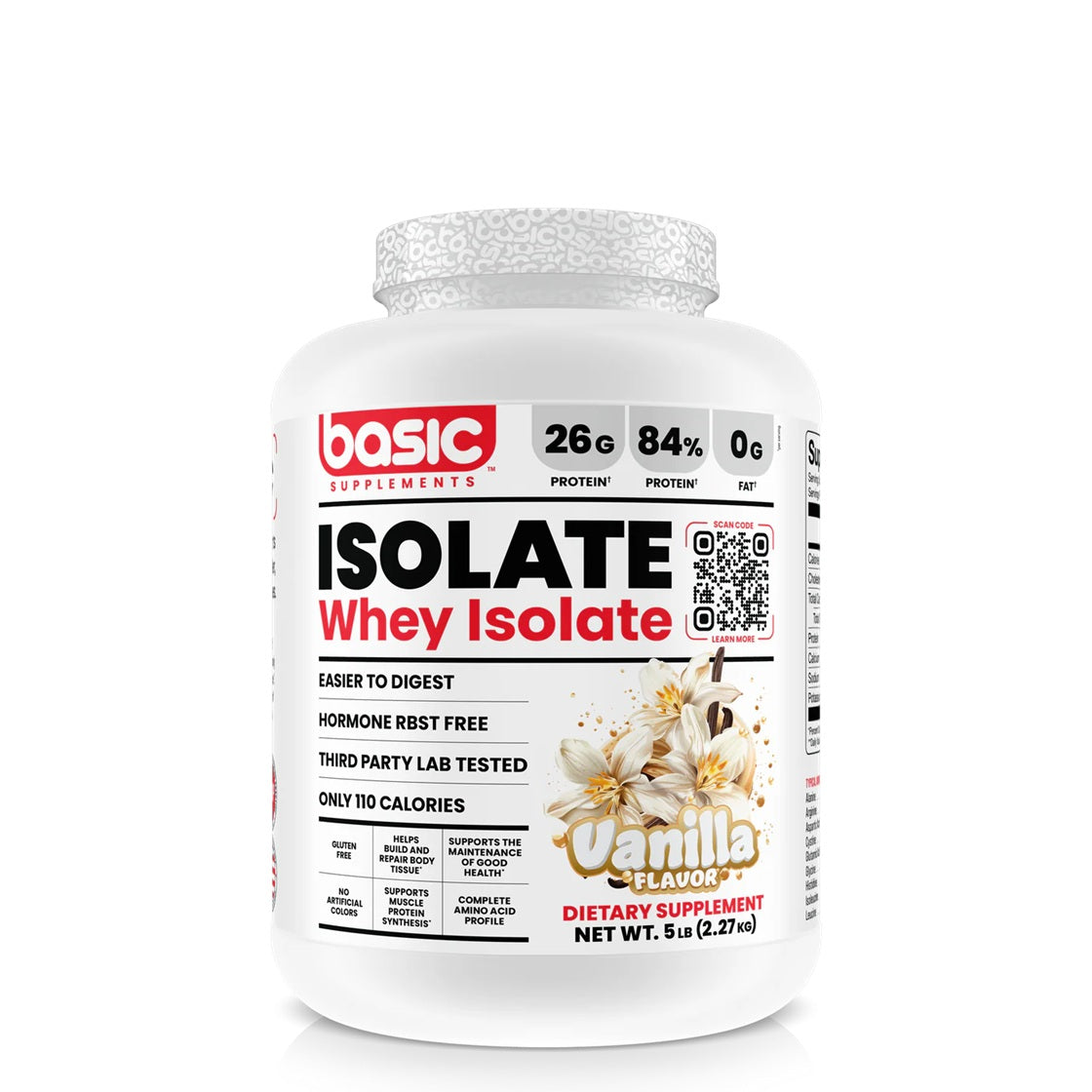 Whey Isolate Basic Vainilla 5Lb